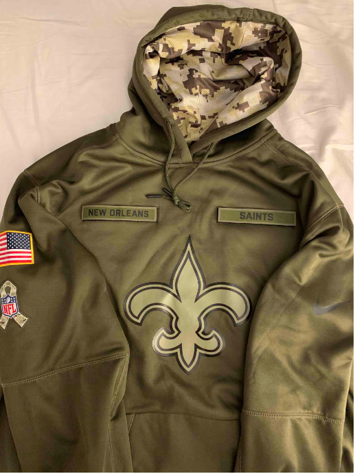 salute to service saints hoodie